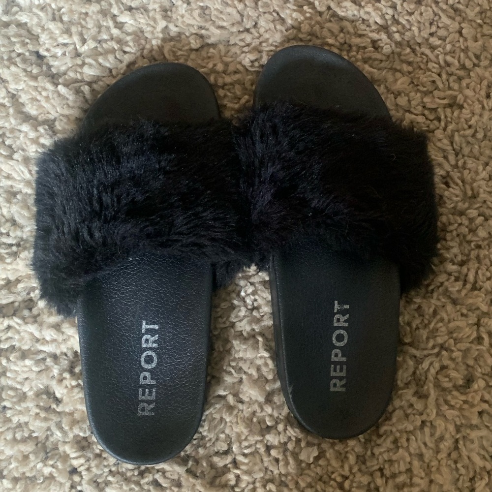 Fuzzy Black Slides